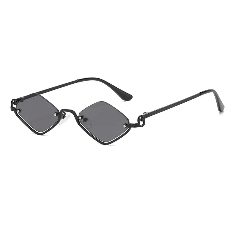 New Rhombus Sunglasses for Women Metal Frame - Image 2