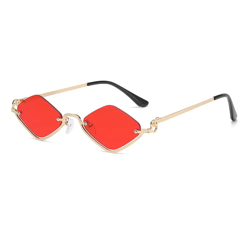 New Rhombus Sunglasses for Women Metal Frame - Image 3