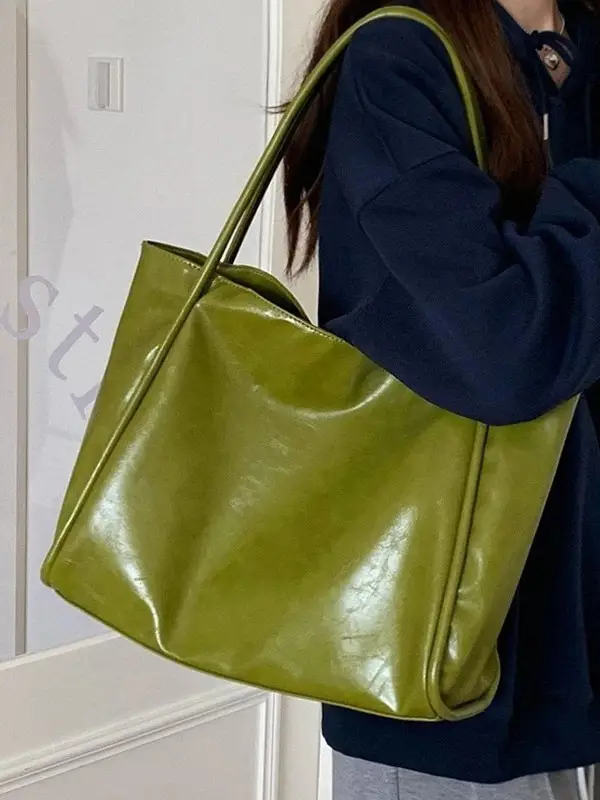Women's Large Capacity Black Tote Bag Niche Design