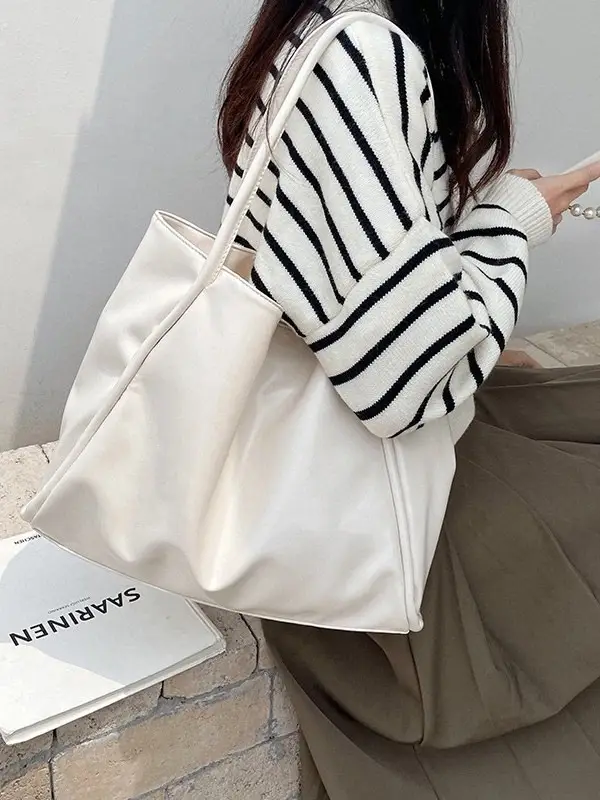 Women's Large Capacity Black Tote Bag Niche Design — feature 5
