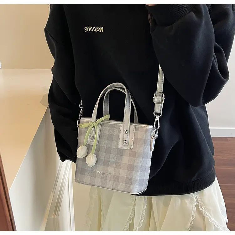 Women's Textured Crossbody Bag with Tulip Print — feature 29