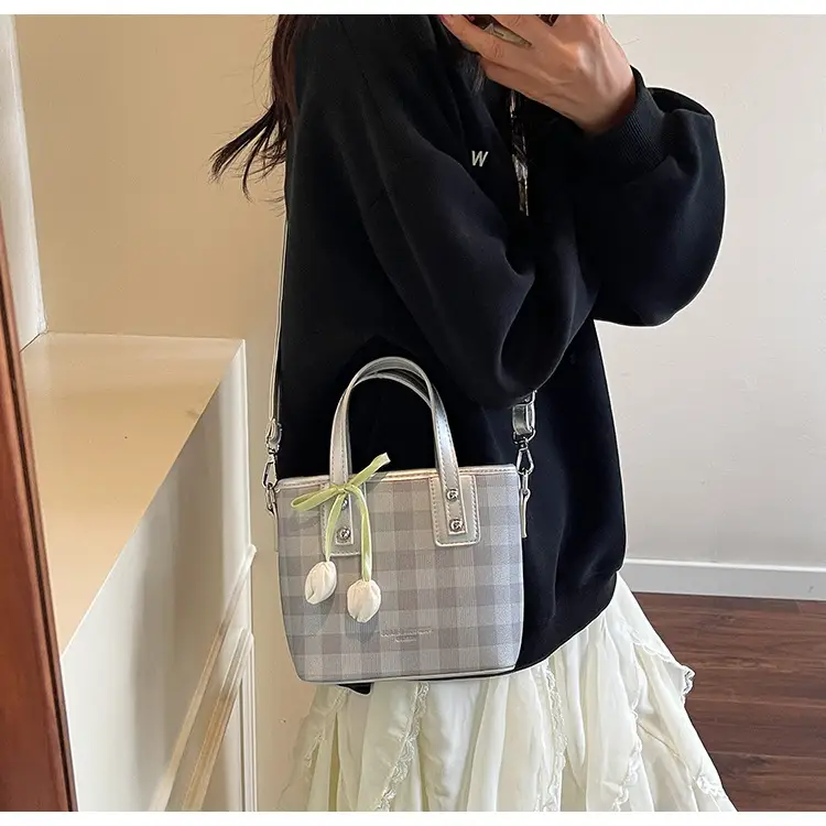 Women's Textured Crossbody Bag with Tulip Print — feature 30