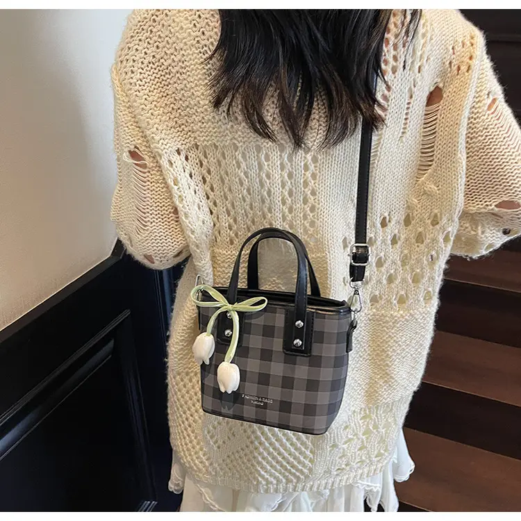Women's Textured Crossbody Bag with Tulip Print — feature 35