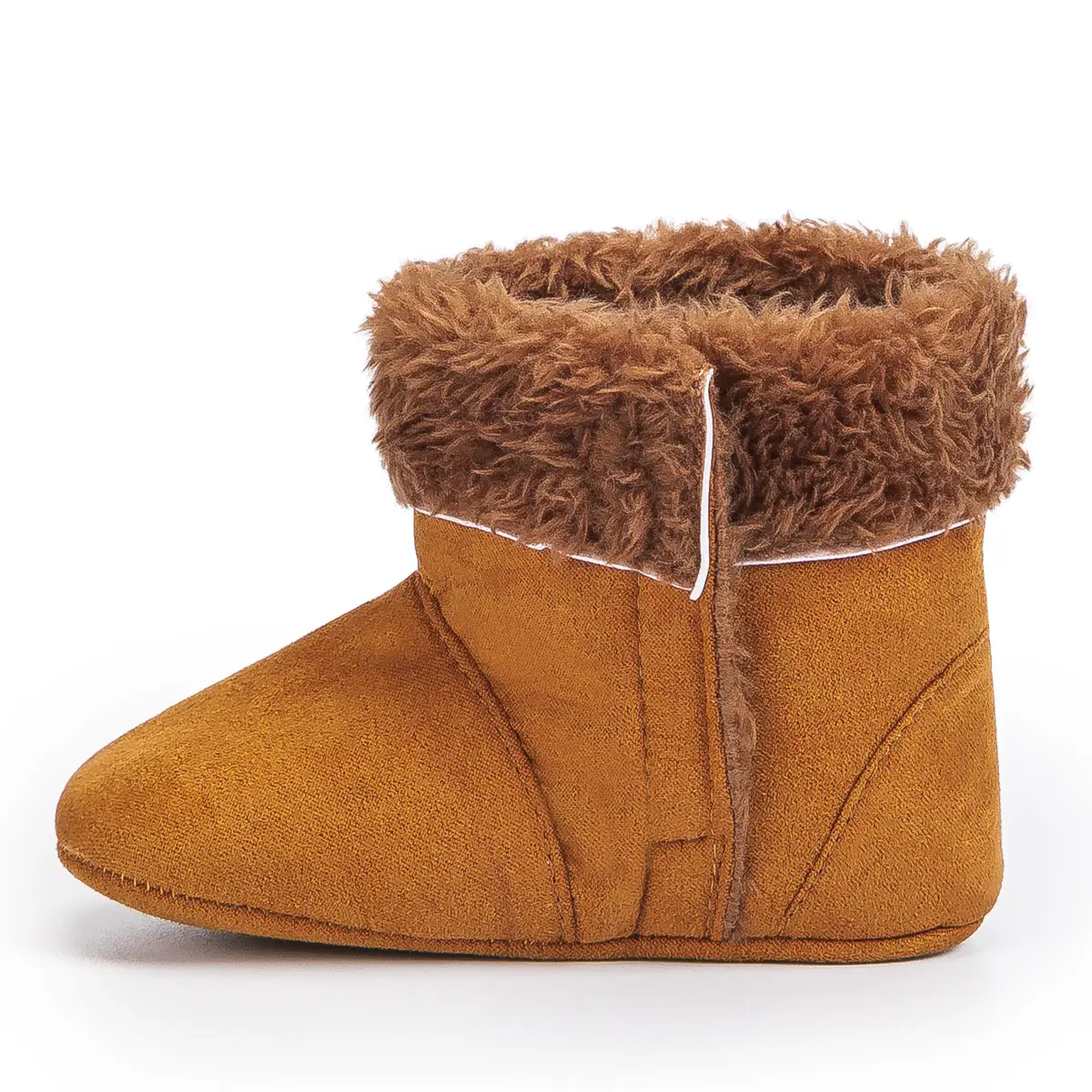 Warm Fleece Baby Boots for Baby Girls Pink Brown — feature 19