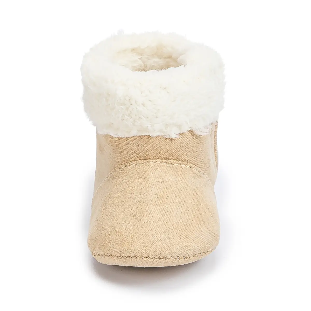 Warm Fleece Baby Boots for Baby Girls Pink Brown — feature 21