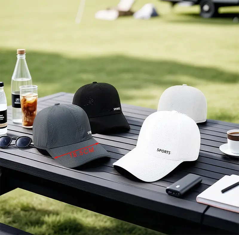 Men Sun Protective Baseball Cap with Laser Punch — feature 13