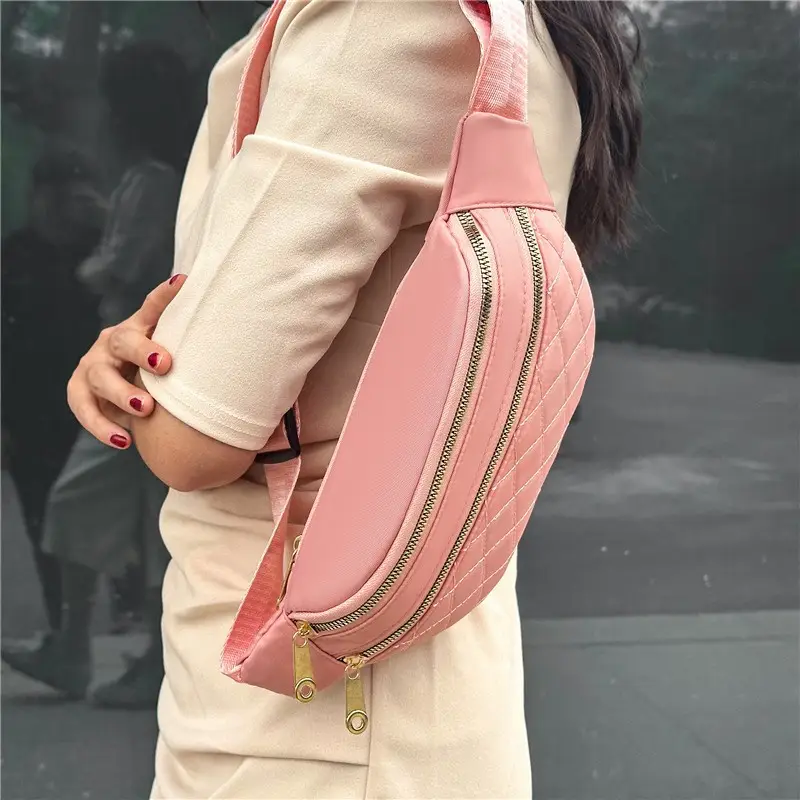 Women's Multi-Layer Crossbody Waist Bag Purple - Image 8
