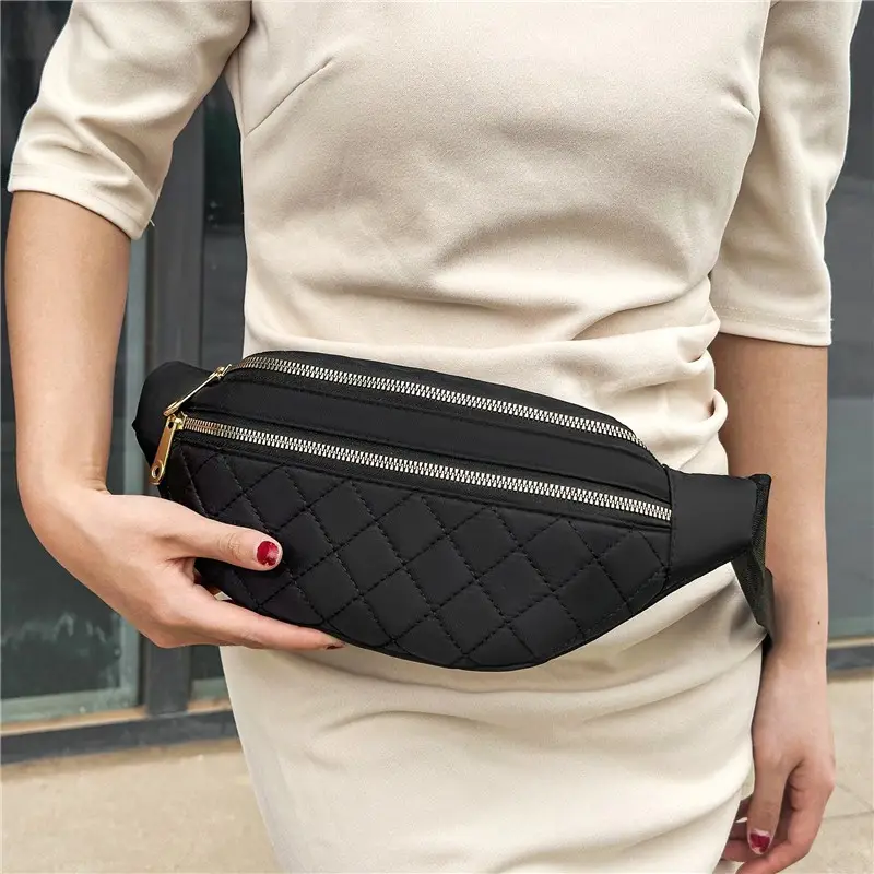 Women's Multi-Layer Crossbody Waist Bag Purple - Image 9