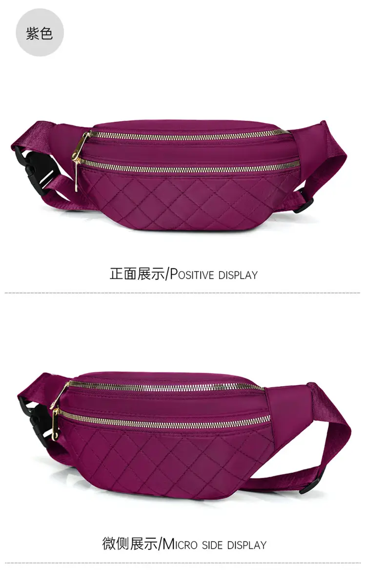 Women's Multi-Layer Crossbody Waist Bag Purple — feature 17