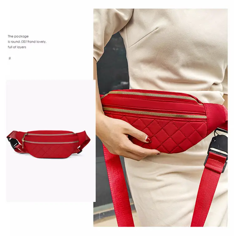 Women's Multi-Layer Crossbody Waist Bag Purple — feature 40