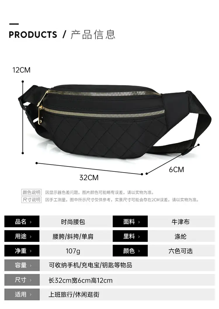 Women's Multi-Layer Crossbody Waist Bag Purple — feature 5