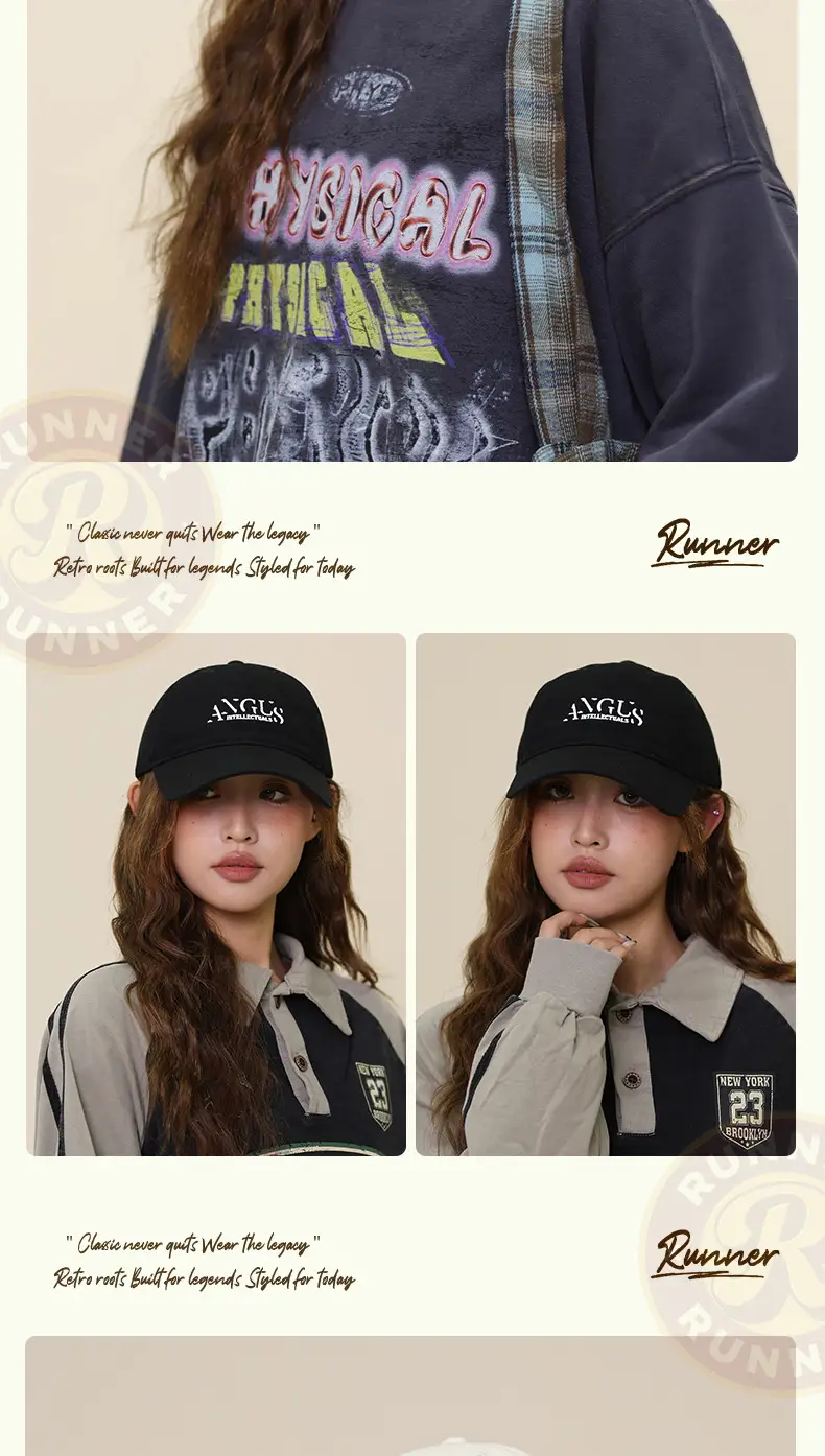 Women's Navy Blue Letter Embroidered Baseball Cap — feature 13