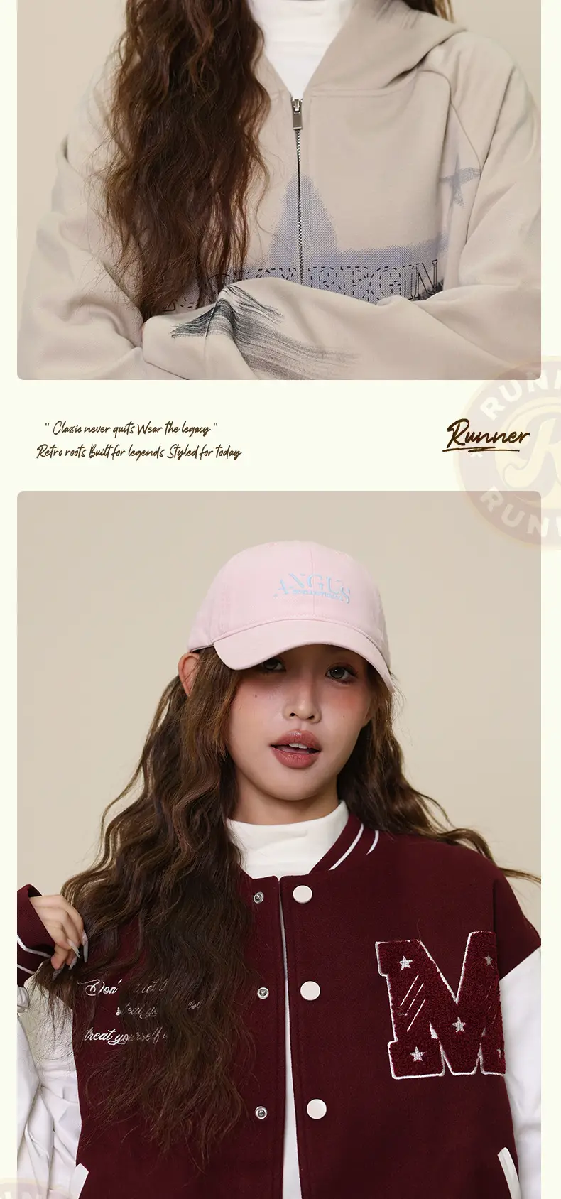 Women's Navy Blue Letter Embroidered Baseball Cap — feature 15