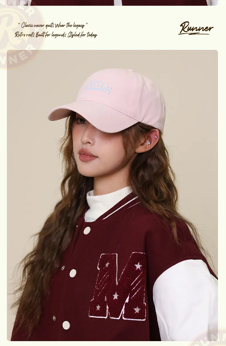 Women's Navy Blue Letter Embroidered Baseball Cap — feature 16