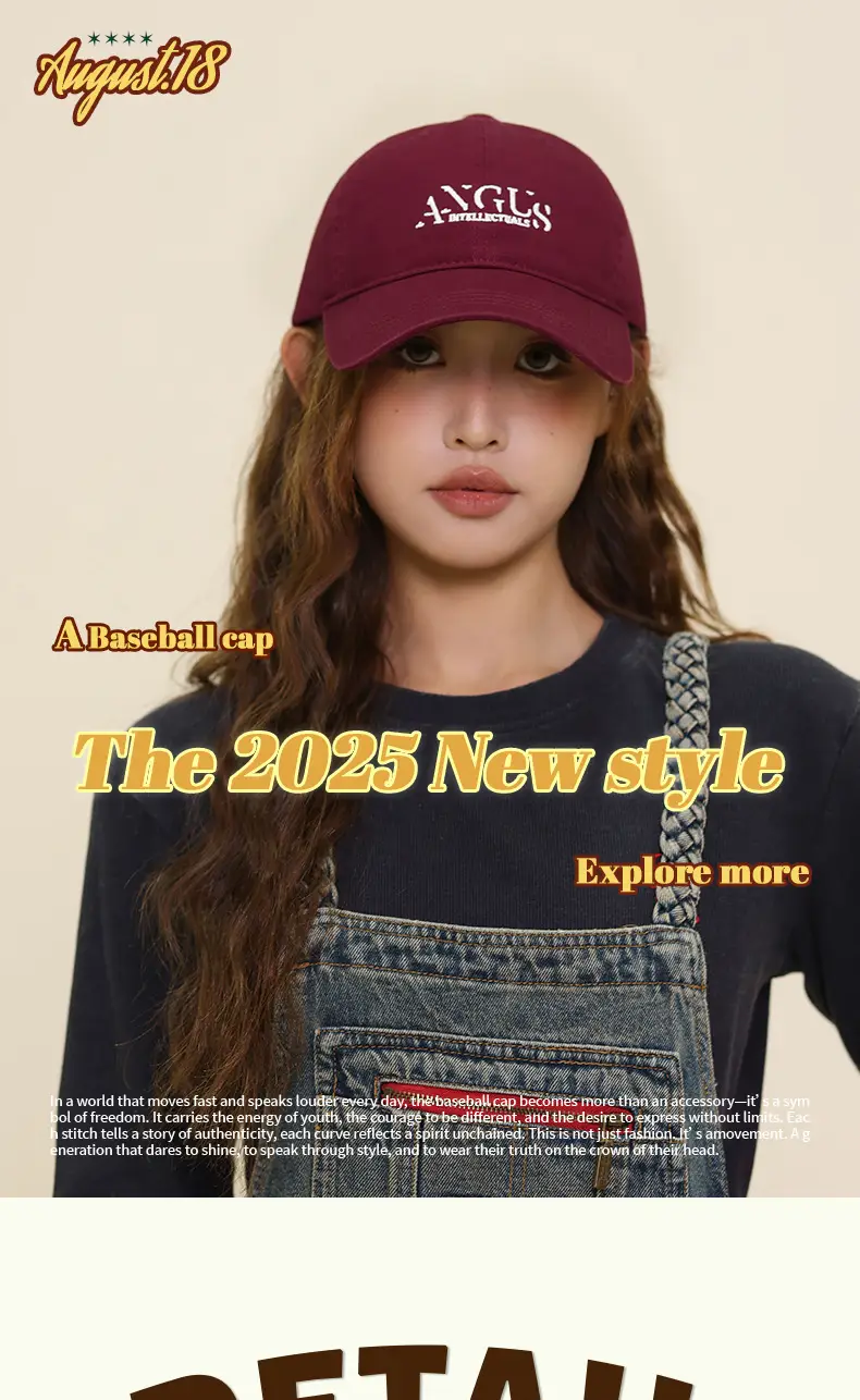 Women's Navy Blue Letter Embroidered Baseball Cap — feature 6