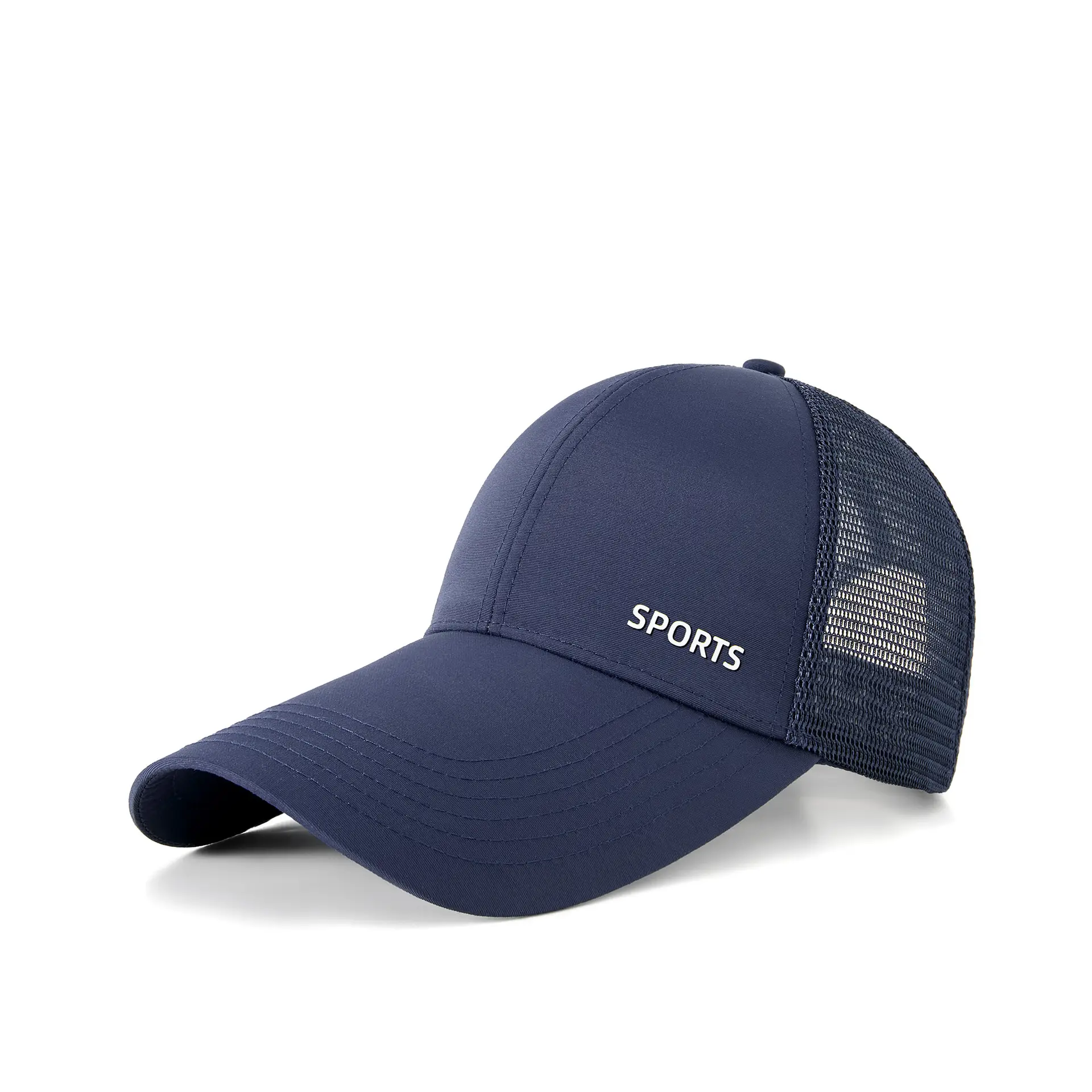 Men White Sports Cap with Extended Bristle - Image 2