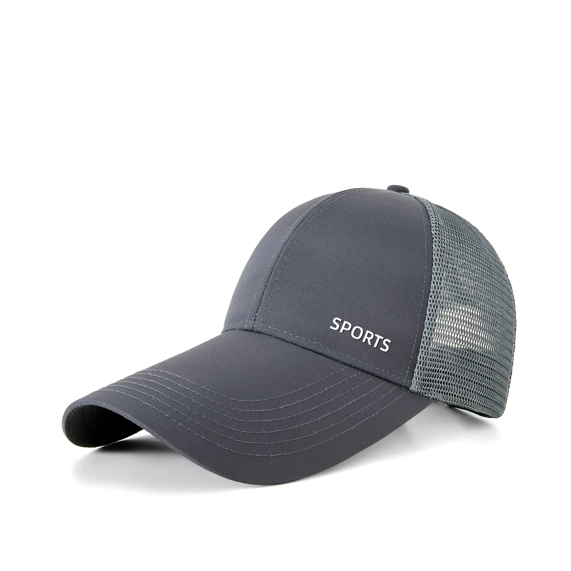 Men White Sports Cap with Extended Bristle - Image 3