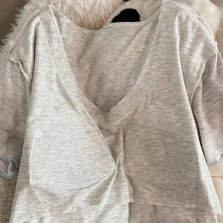 New Style Pajamas with Breast Pads, Cartoon Puppies, Women's Summer New Cute Short-Sleeved Shorts, Korean Style Loose Home Clothes
