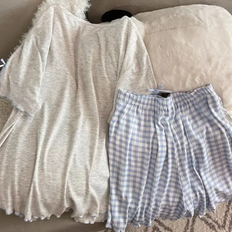 New Style Pajamas with Breast Pads, Cartoon Puppies, Women's Summer New Cute Short-Sleeved Shorts, Korean Style Loose Home Clothes