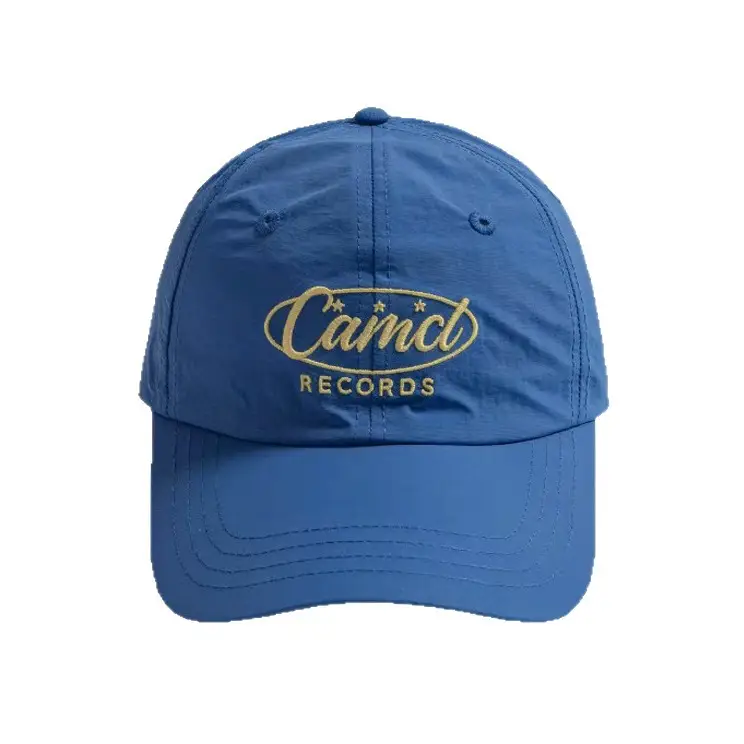 Women Black CamlC Records Cap with Gold Embroidery - Image 10