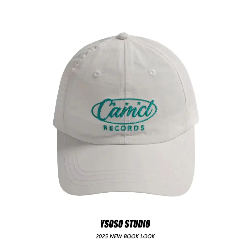 Women Black CamlC Records Cap with Gold Embroidery — feature 5