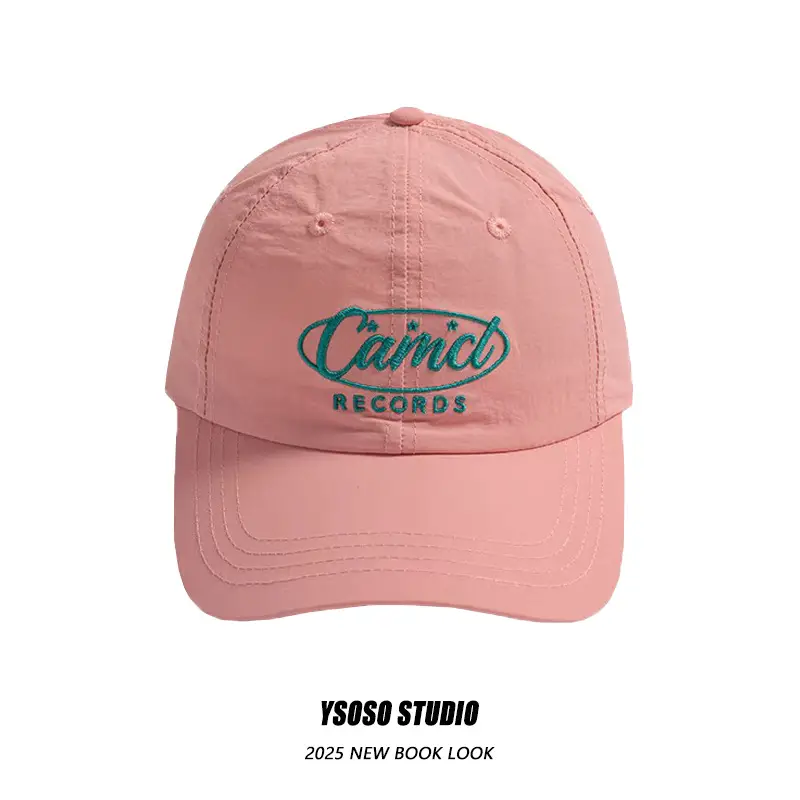 Women Black CamlC Records Cap with Gold Embroidery — feature 8