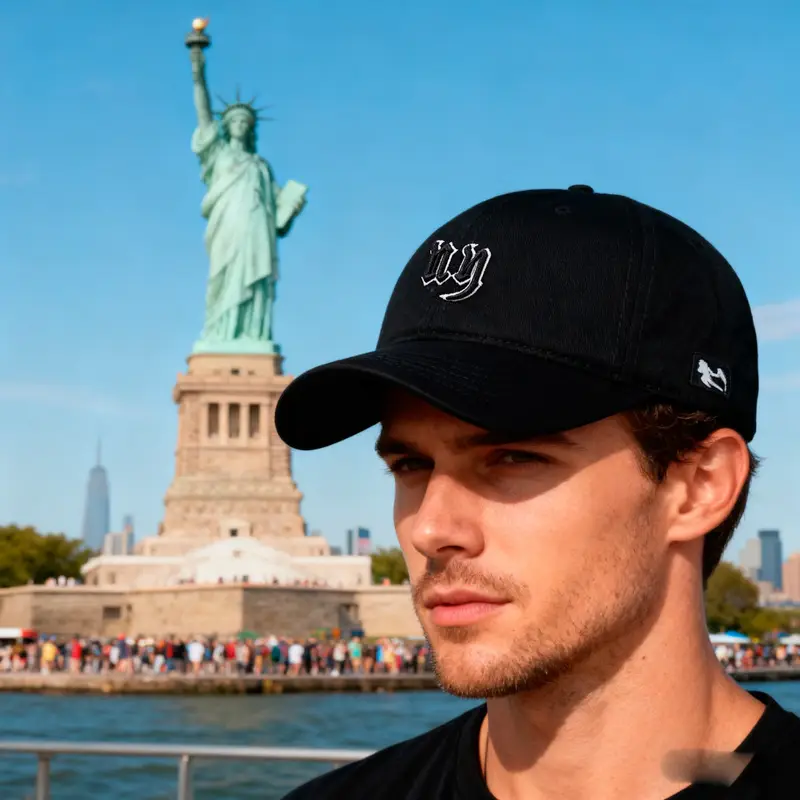 Men's Brown Embroidered Baseball Cap with Peaked Brim - Image 13