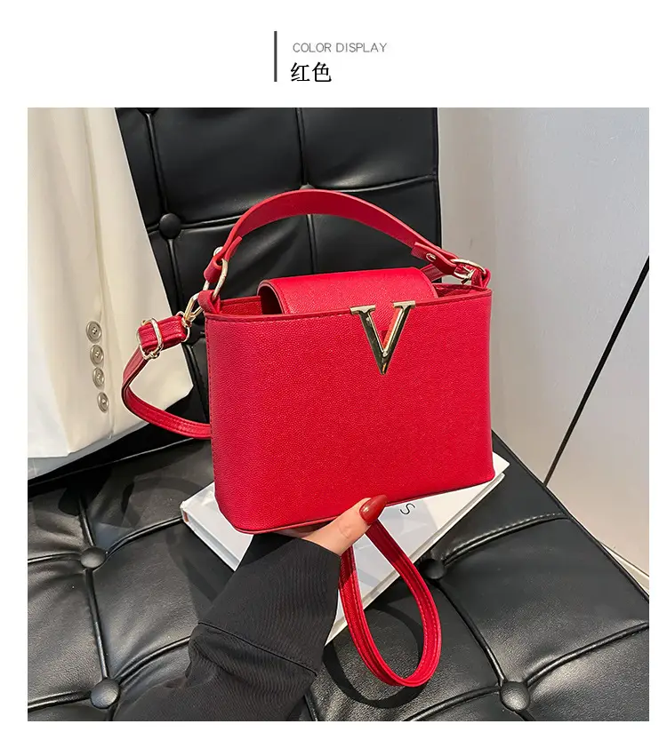 Red Crossbody Bag for Women Summer High-End Pebbled Commuter Bag — feature 15