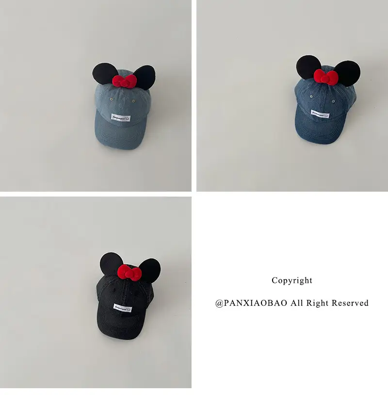 Baby Minnie Mouse Baseball Cap Blue Bow Sun Hat — feature 13