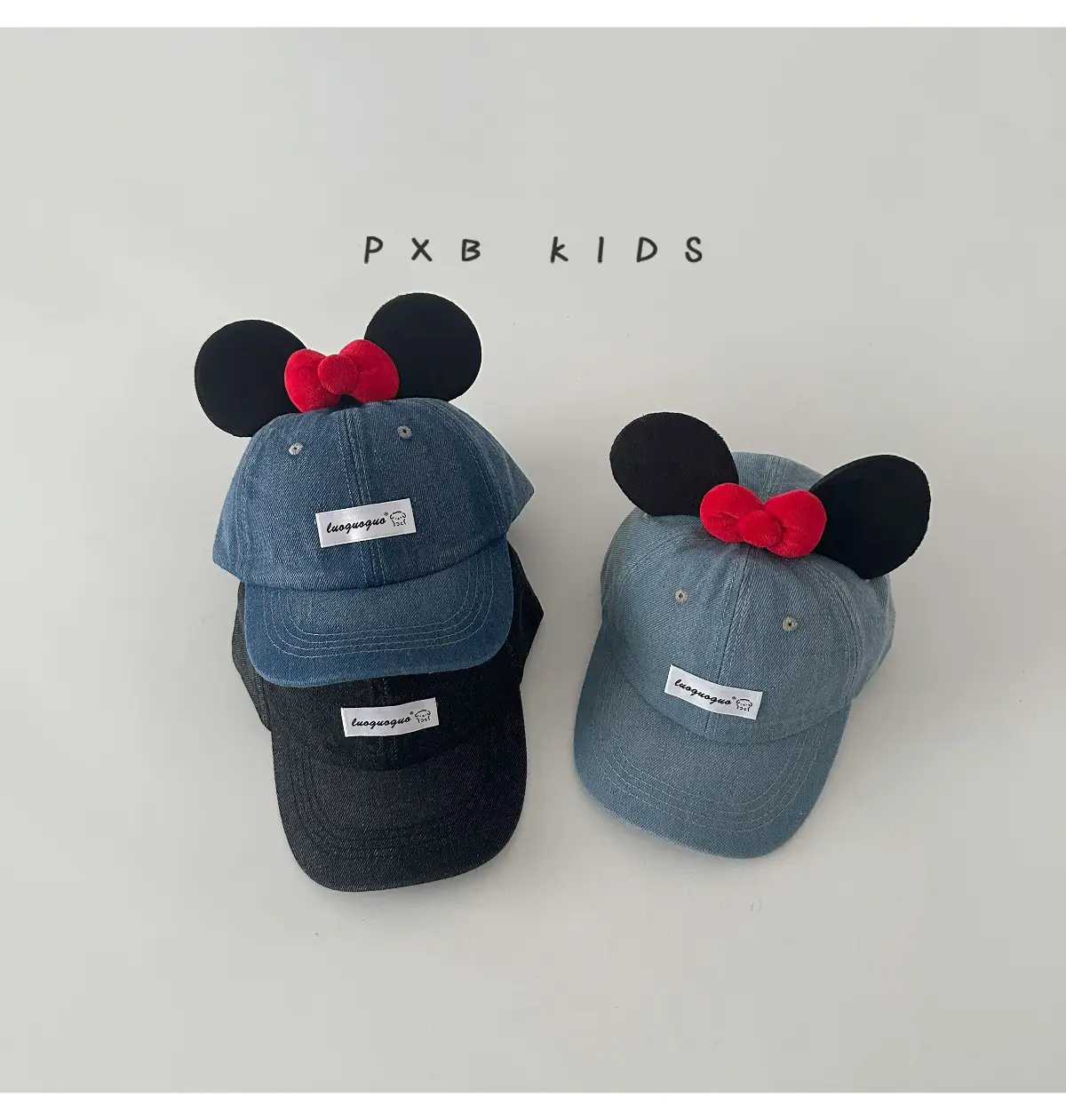 Baby Minnie Mouse Baseball Cap Blue Bow Sun Hat — feature 3