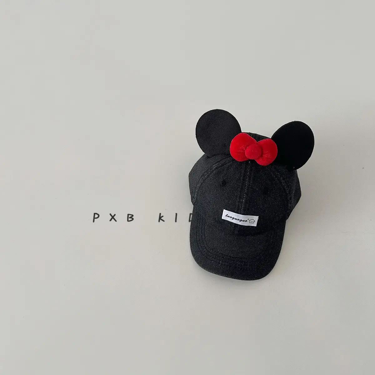 Baby Minnie Mouse Baseball Cap Blue Bow Sun Hat - Image 3