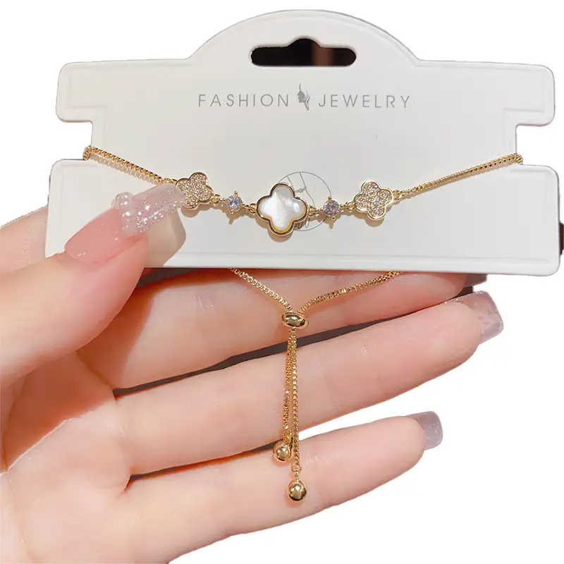 Sweet & Stylish Micro-Inlaid Mother-of-Pearl Bracelet for Women - Image 7