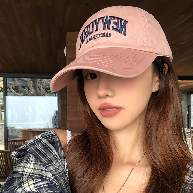 New York Baseball Cap Women Spring Summer Retro Wide Brim