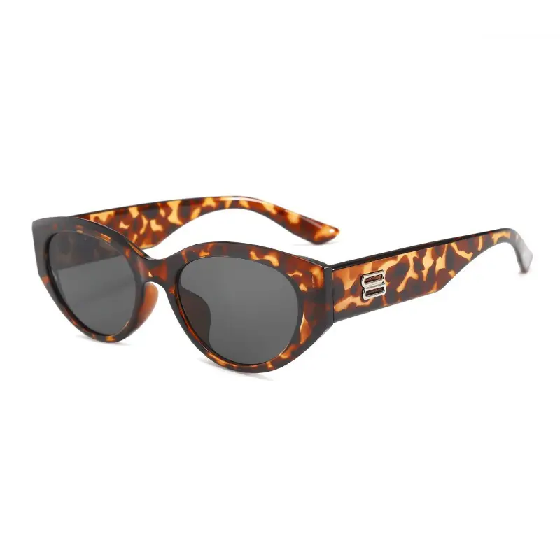 2025 Cat-Eye Sunglasses Anti-UV Cream Black - Image 9