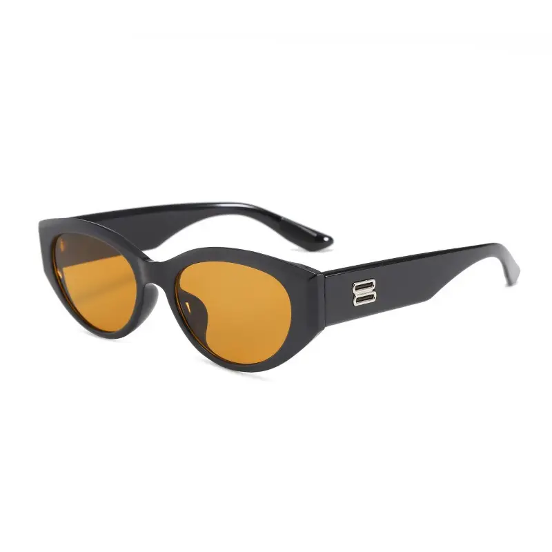 2025 Cat-Eye Sunglasses Anti-UV Cream Black - Image 10