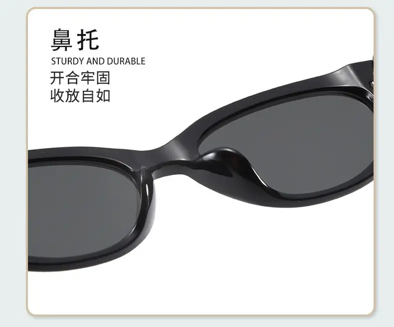 2025 Cat-Eye Sunglasses Anti-UV Cream Black — feature 12