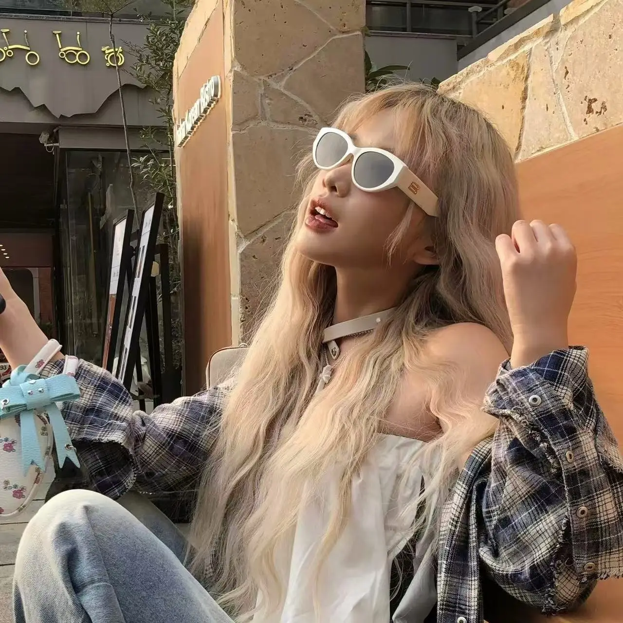2025 Cat-Eye Sunglasses Anti-UV Cream Black — feature 6