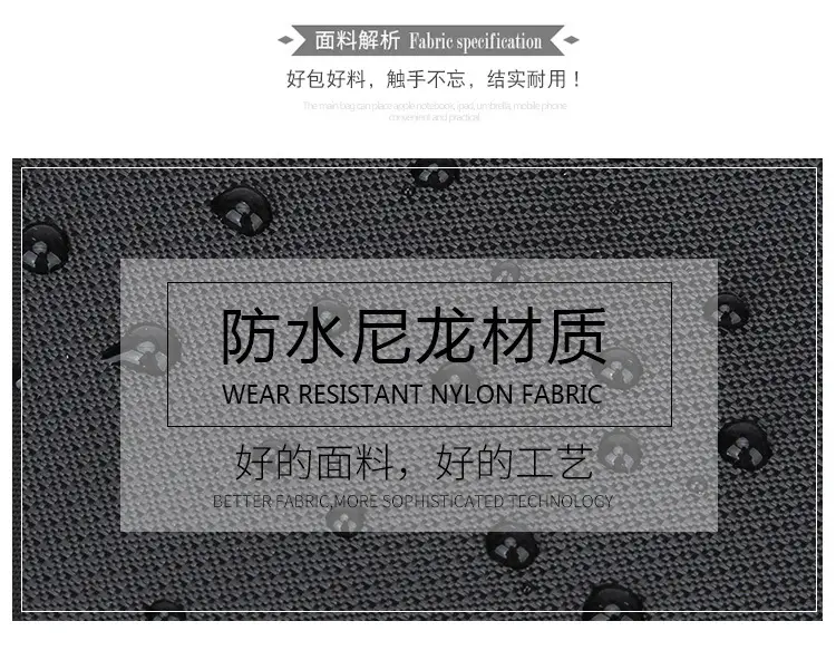 Black Nylon Crossbody Bag with 6 Zippers — feature 2