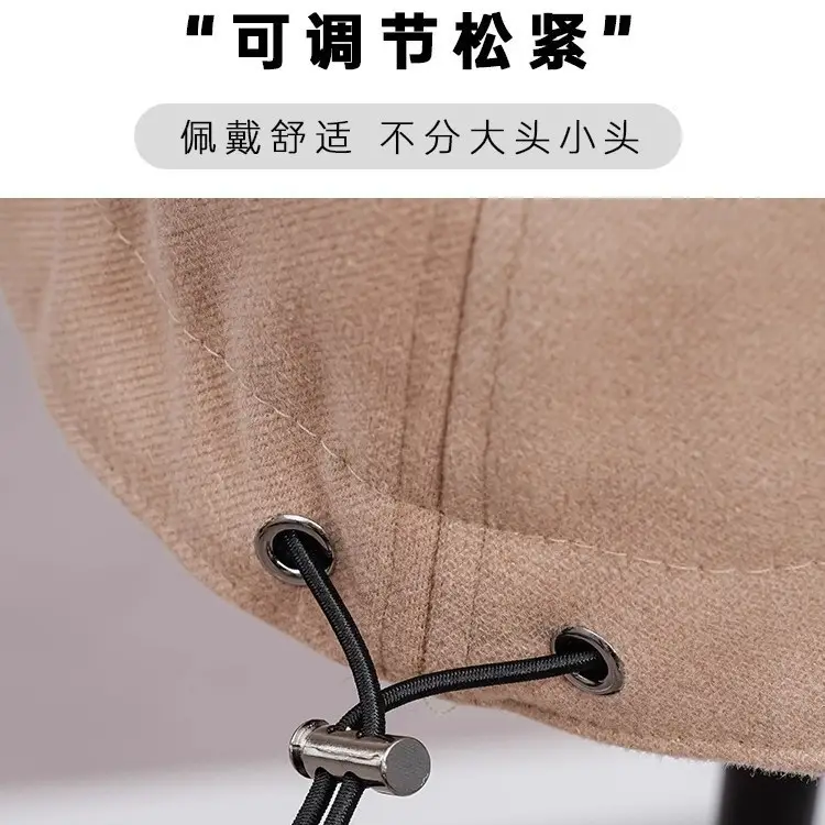 Women Fleece Lined Wide Bristle Cap White - Image 9