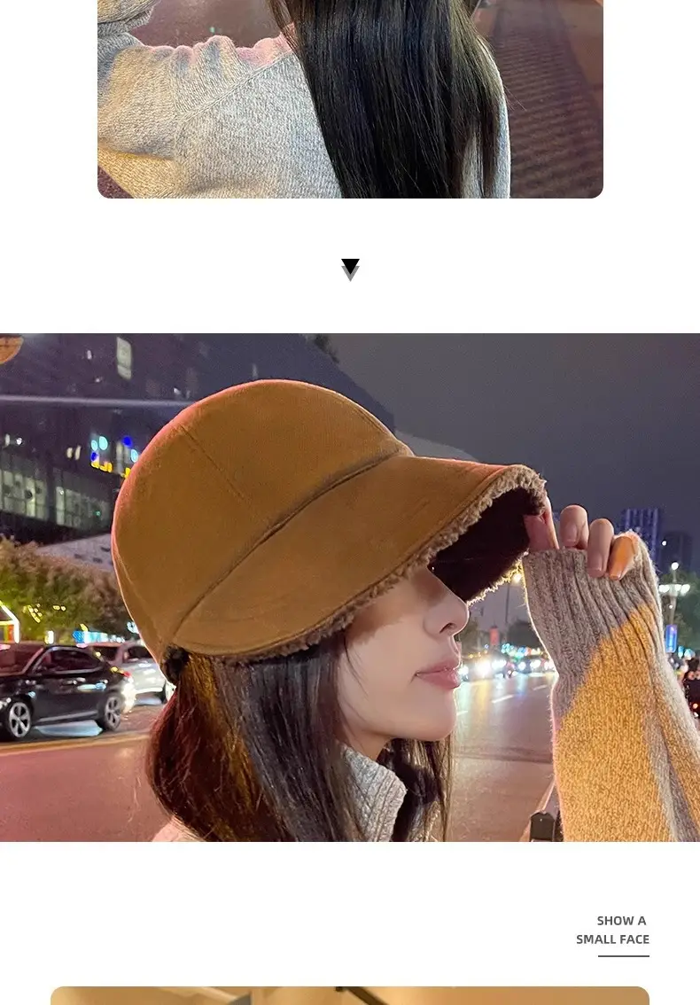 Women Fleece Lined Wide Bristle Cap White — feature 14