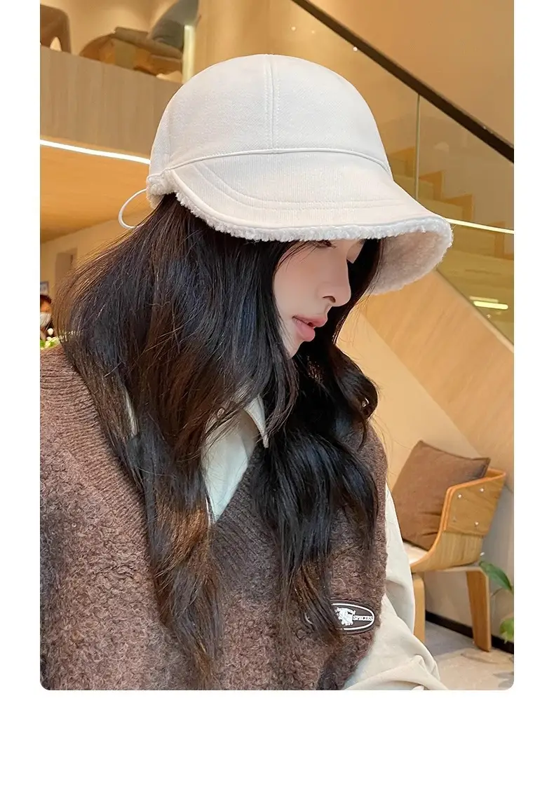 Women Fleece Lined Wide Bristle Cap White — feature 15
