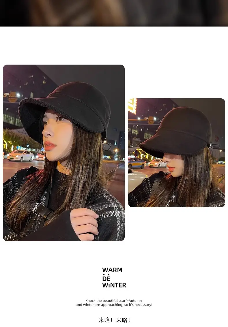 Women Fleece Lined Wide Bristle Cap White — feature 2