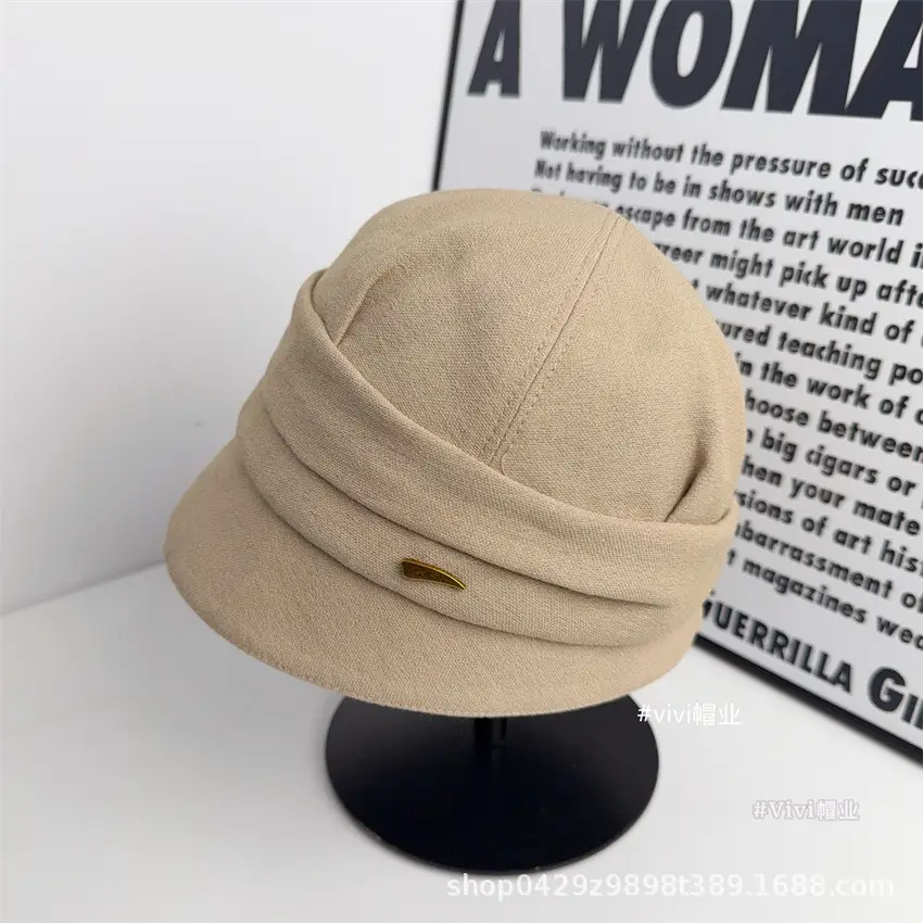 Women Fisherman Hat Beige Black Gray 2025 - Image 5