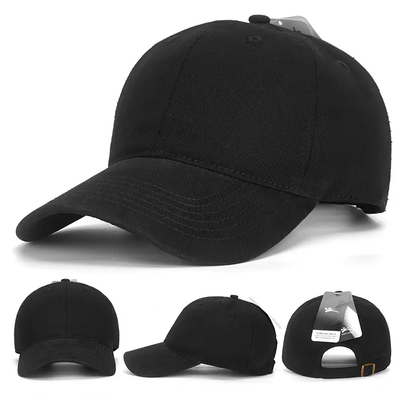 Black Wool Baseball Cap for Men Women Summer Sun Hat - Image 9