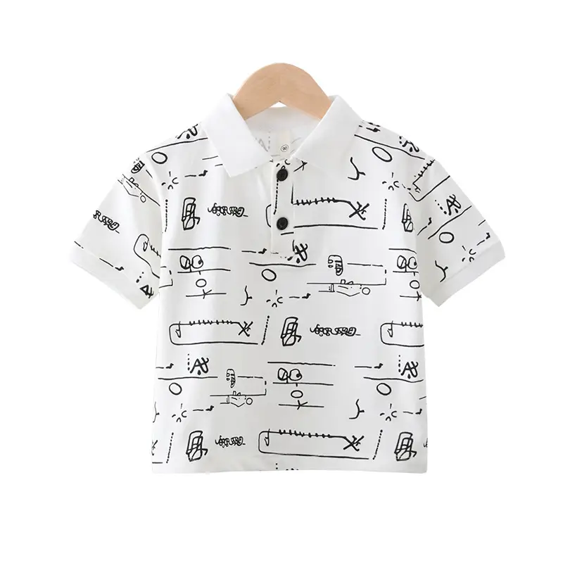 Boys Pure Cotton Printed Summer T-Shirt White - Image 5
