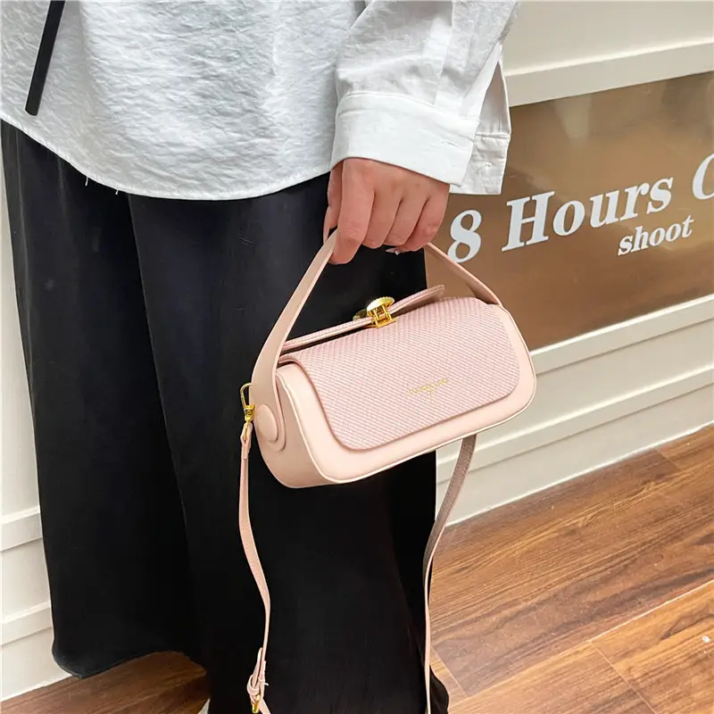 Beige Square Handbag Women 2025 Leather Luggage - Image 8