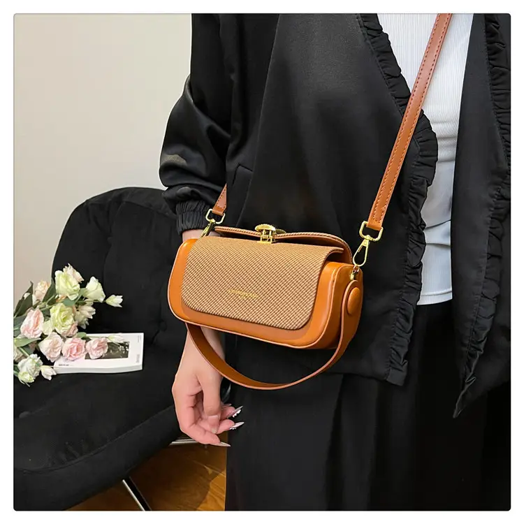 Beige Square Handbag Women 2025 Leather Luggage — feature 12