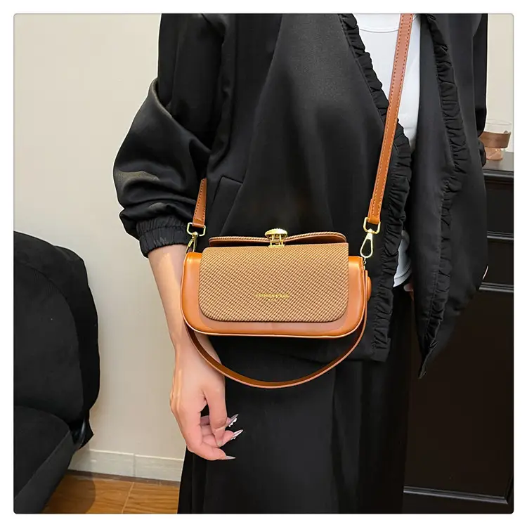 Beige Square Handbag Women 2025 Leather Luggage — feature 13