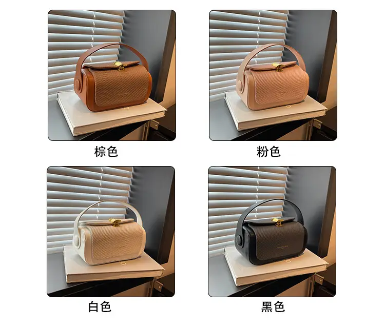 Beige Square Handbag Women 2025 Leather Luggage — feature 5