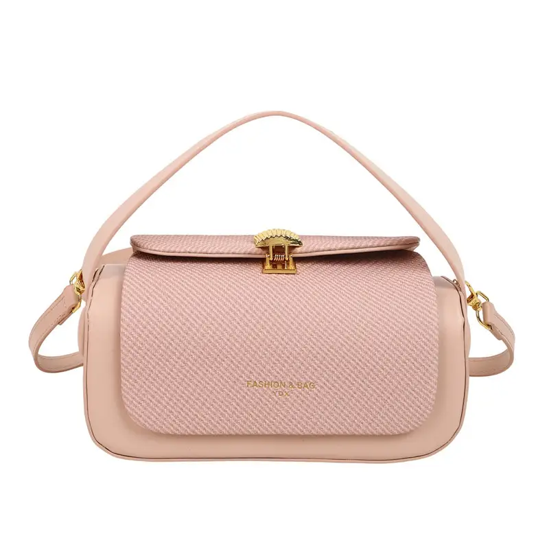 Beige Square Handbag Women 2025 Leather Luggage - Image 4